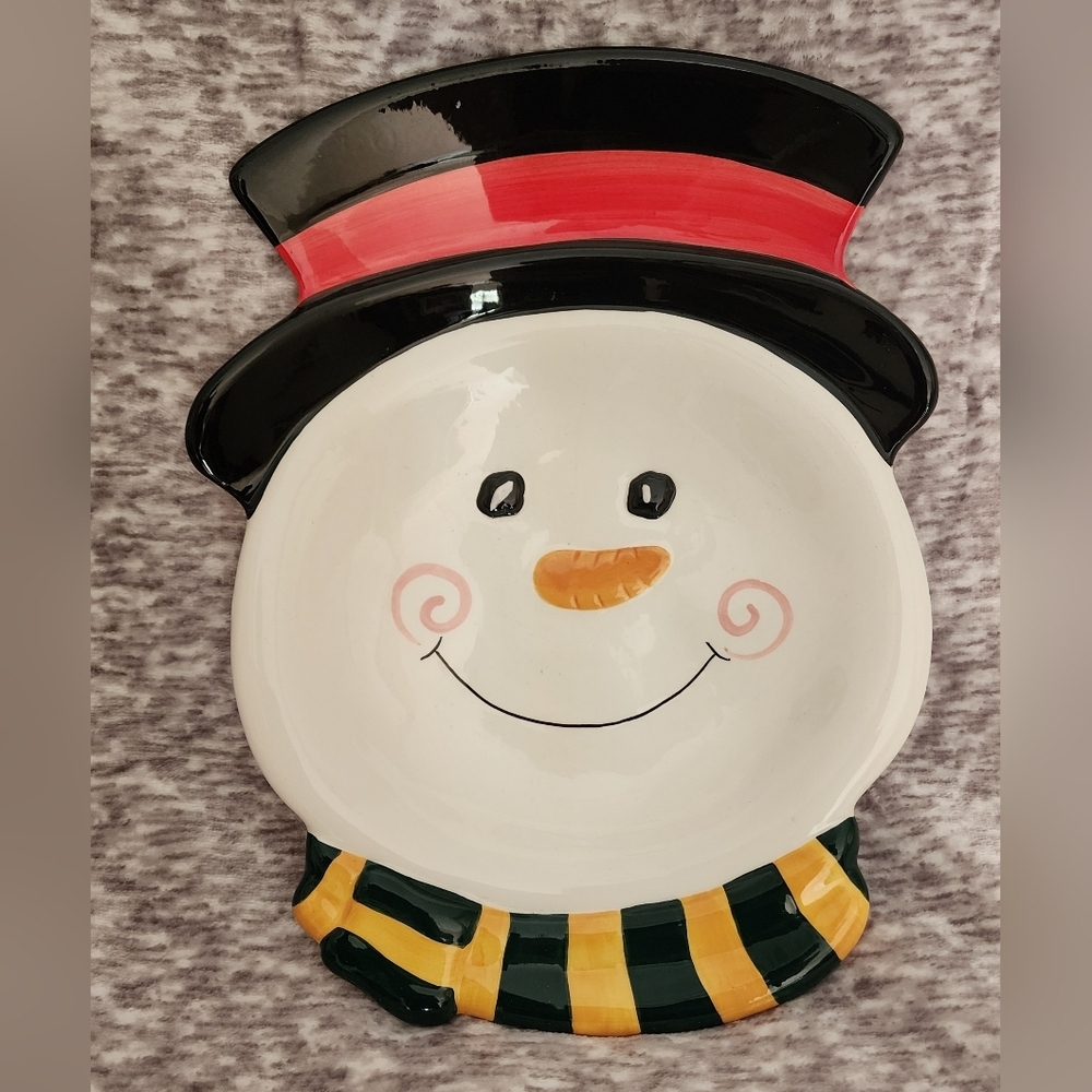 Home & Garden Party Snowman platter